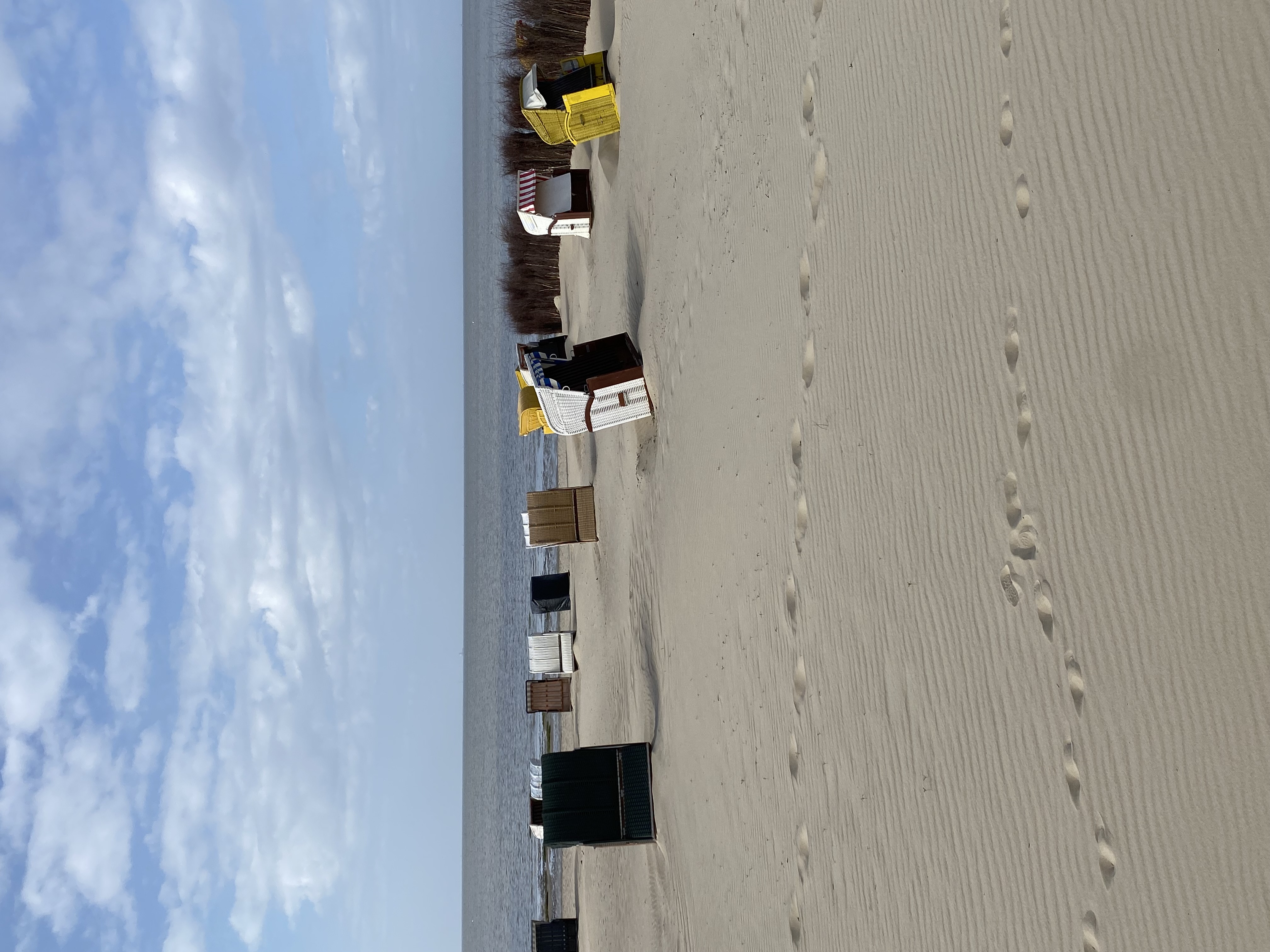 Strandkörbe am Strand von Duhnen