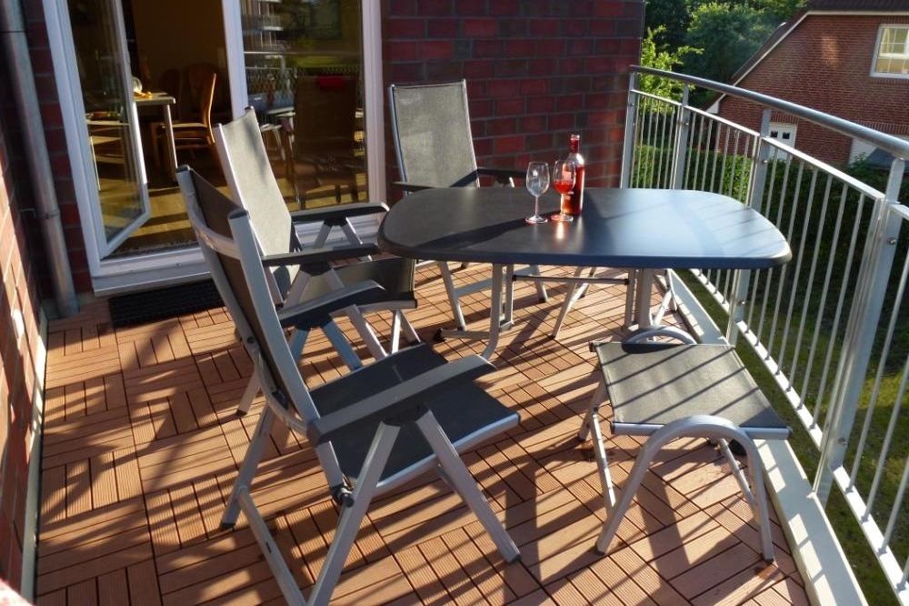 Sonniger Balkon der Ferienwohnung Hohe Lith 2.07